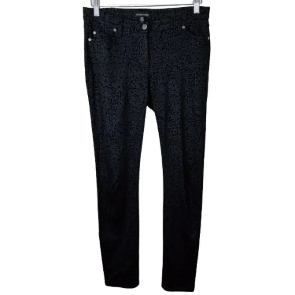 Eileen Fisher Womens Size 6 Leopard Print Skinny Stretch  Pant